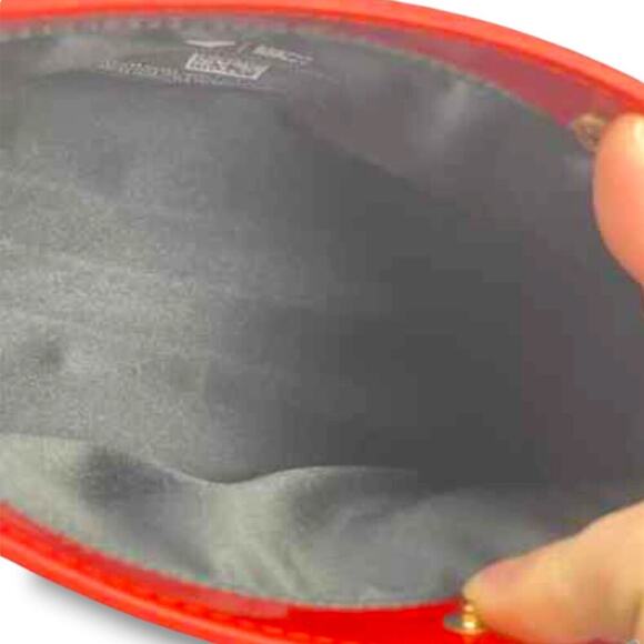 Yves Saint Laurent Makeup Pouch YSL Beaute Shiny RED Clutch Cosmetic NEW - Picture 7 of 7